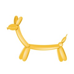 Yellow animal balloon figurine