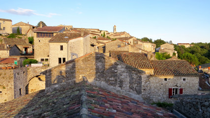 Balazuc rooftops Ardeche Region France