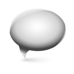 Glossy speech bubble icon. editable symbol, easy to change size