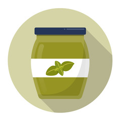 Pesto Flat Design Vektor Grafik Illustration Icon