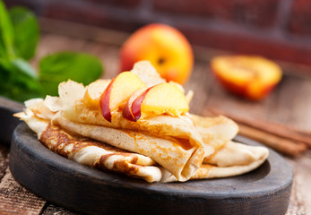 pancake with peach