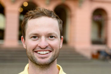 Enthusiastic motivated man with a big smile