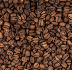 closeup background out coffee beans