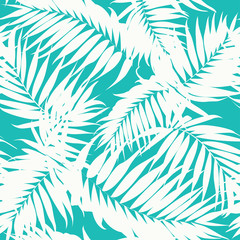 Texture d& 39 arrière-plan transparente camouflage kaki tropical. Feuilles d& 39 arbres de la jungle blanche sur fond bleu turquoise. Motif de tissu de mode. Illustration de conception de vecteur.