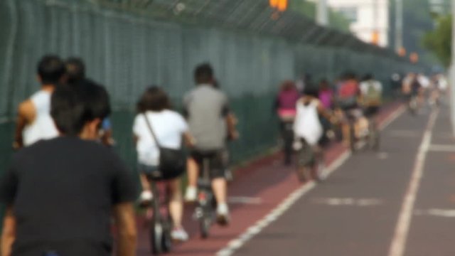 Unfocused shot of Bike Lane