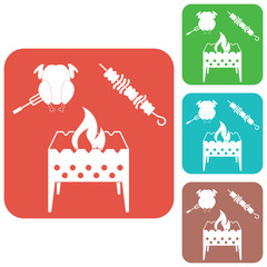 Brazier kebab and chicken icon