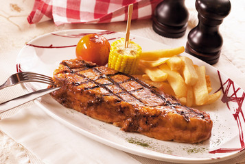 Grilled beef steak