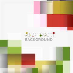 Fototapeta premium Abstract blocks template design background, simple geometric shapes on white, straight lines and rectangles