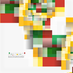 Abstract blocks template design background, simple geometric shapes on white, straight lines and rectangles