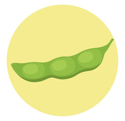 Sojabohne Flat Design Vektor Grafik Illustration Icon