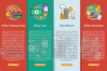 Currencies Vertical Banner Concept