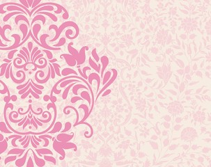 Fototapeta na wymiar wedding card design, paisley floral pattern , India