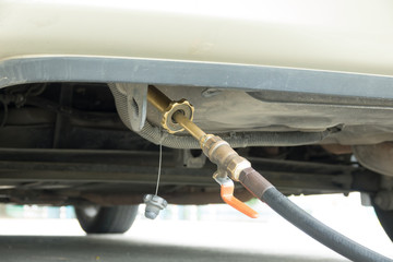 Filling gas for car