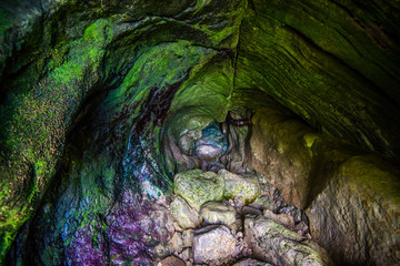 natural air cooling from the cave