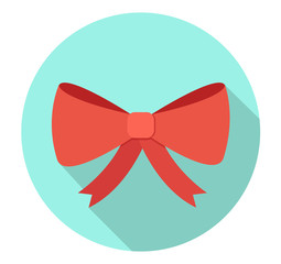 rote Schleife Flat Design Vektor Grafik Illustration Icon