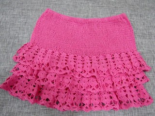 Handmade knitted skirt