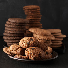 Various cookies in plate