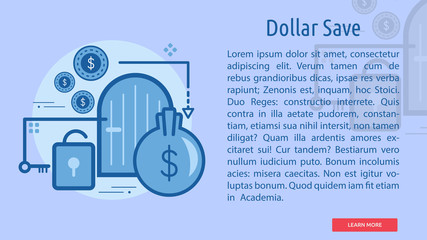 Dollar Save Conceptual Banner