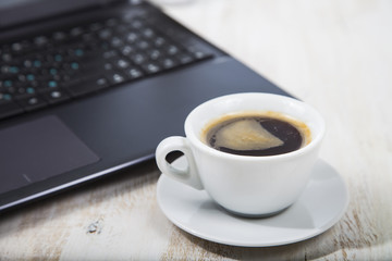Workplace of  businessman with a laptop
