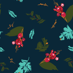 Obraz premium Christmas vector pattern