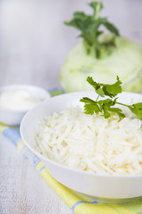 Salad with kohlrabi
