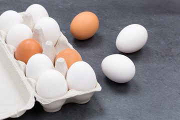 Eier Schachtel Eierschachtel Ei Schieferplatte Essen