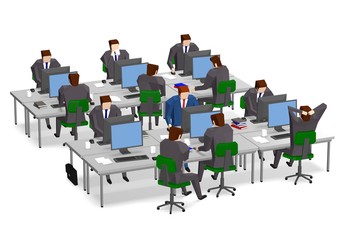 Office working business people workplace
