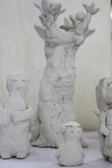 the white clay statue fun