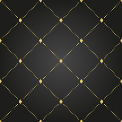 Geometric dotted golden pattern. Seamless abstract modern texture for wallpapers and backgrounds