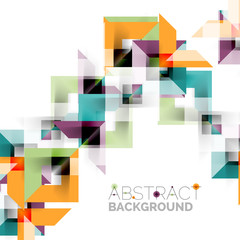 Fototapeta premium Modern square geometric pattern design on white