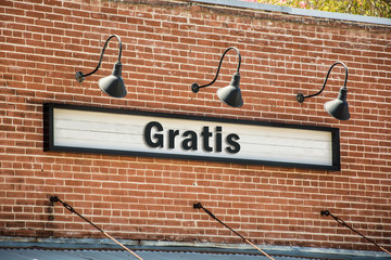 Schild 261 - Gratis