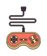 Joystick isolated. Retro Gamepad. VideoGame Controller old