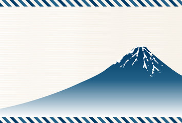 富士山　年賀状　和紙　背景