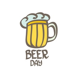 happy beer day vector graphic poster.