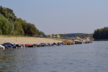 Beach on the shore of the river Borcea
