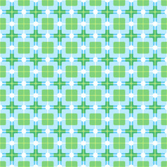 Seamless geometric background in blue and green colors