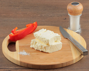 Preparing breakfast with cheese