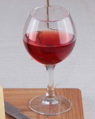 Preparing breakfast with cheese