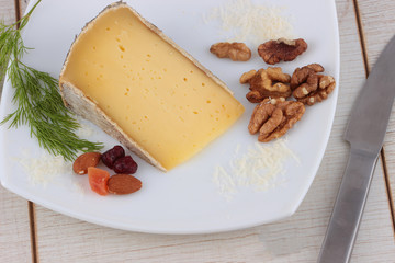 Preparing breakfast with cheese