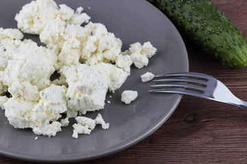 Preparing breakfast with cheese