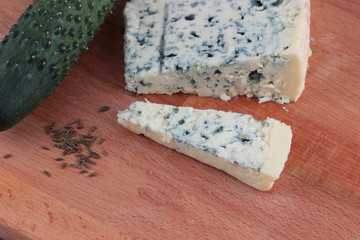 Preparing breakfast with cheese