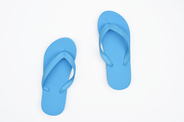 blue sandals isolated on white background