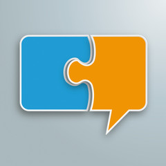 Colored Paper Speech Bubble Puzzle