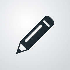Icono plano lapiz en fondo degradado