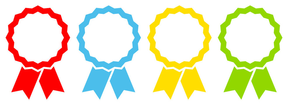 4 Award Badges Color/White Graphic