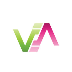 color letter V A logo template