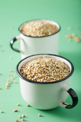 raw green buckwheat healthy ingredient