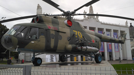 Fototapeta na wymiar Russian combat helicopter