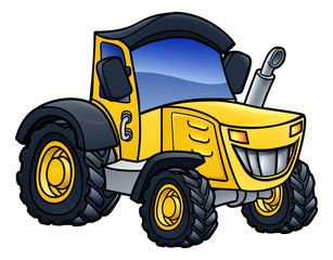 Obraz premium Tractor Vehicle Cartoon