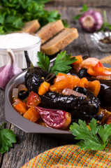 Stewed eggplant with vegetables